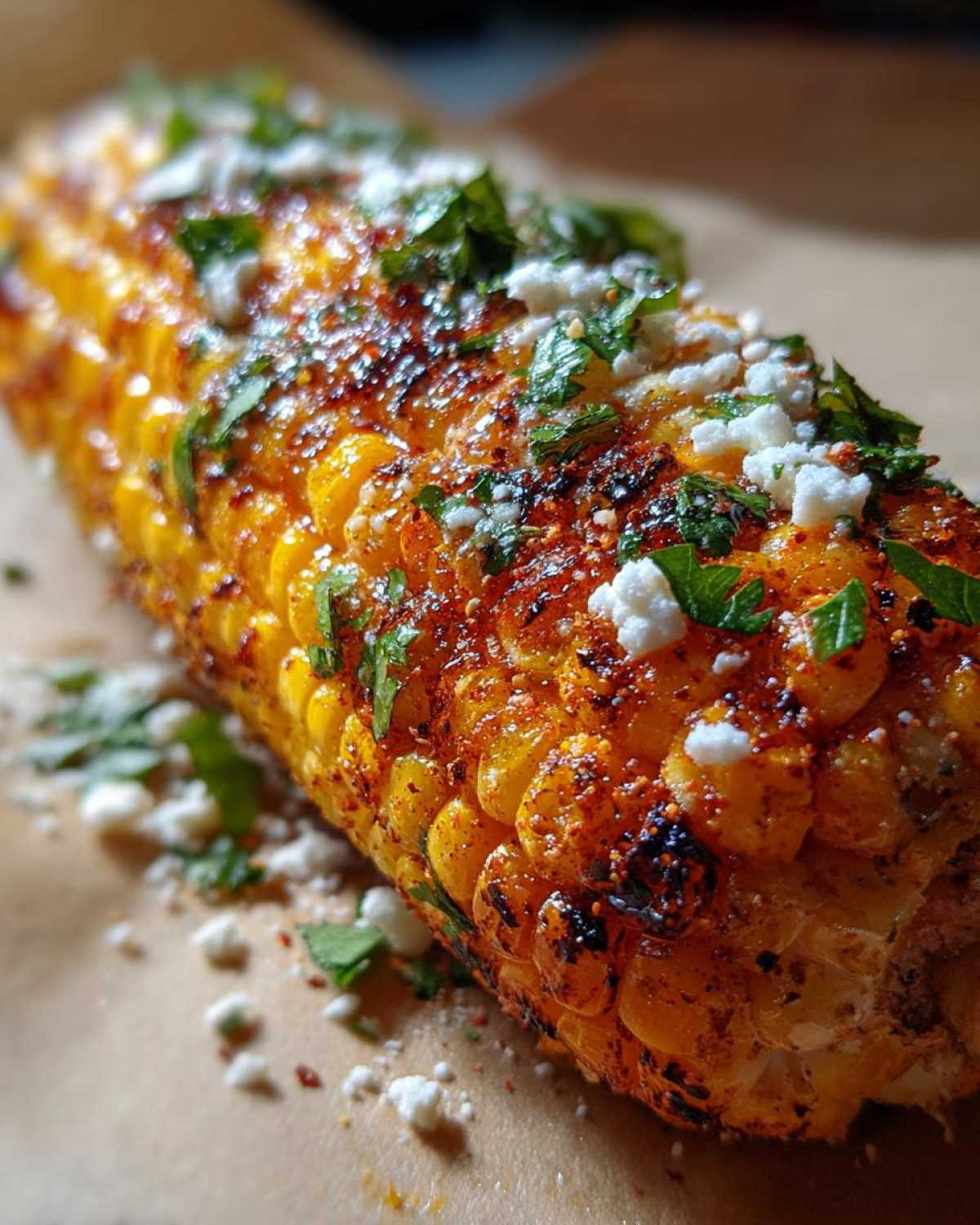 Air fryer Mexican street corn - detail 1