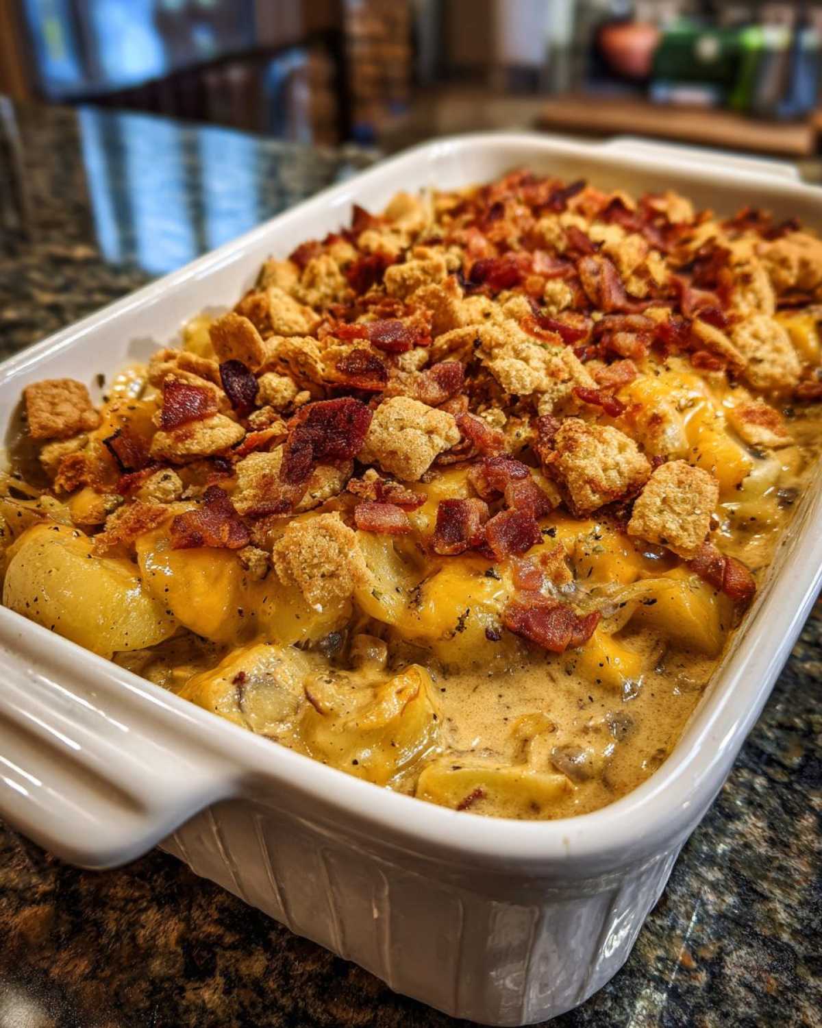 Bacon squash casserole - detail 1