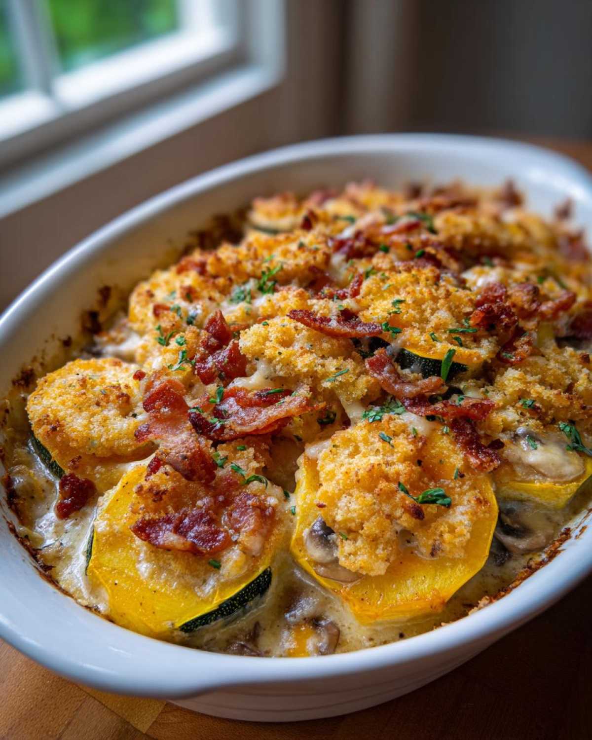 Bacon squash casserole - detail 2