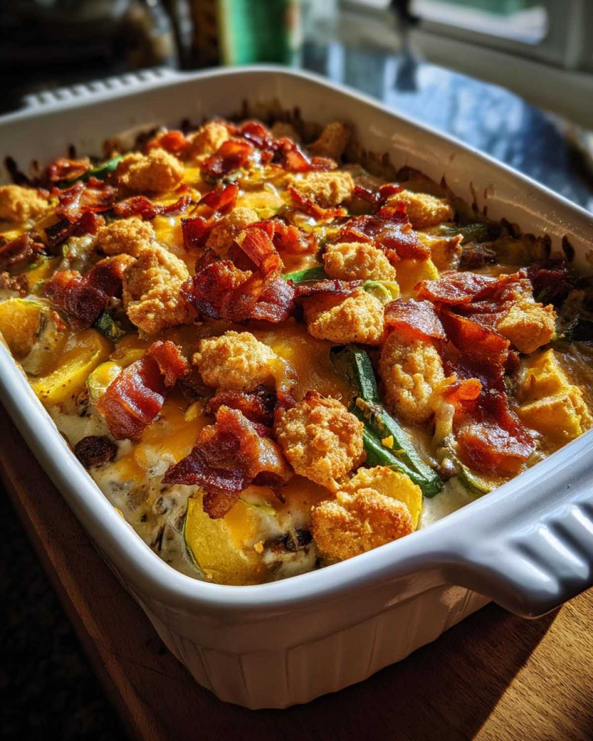 Bacon squash casserole - detail 3