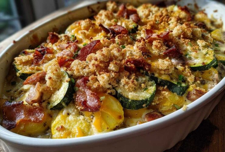 Bacon squash casserole