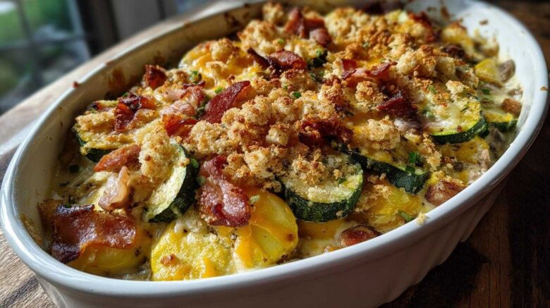 Bacon squash casserole