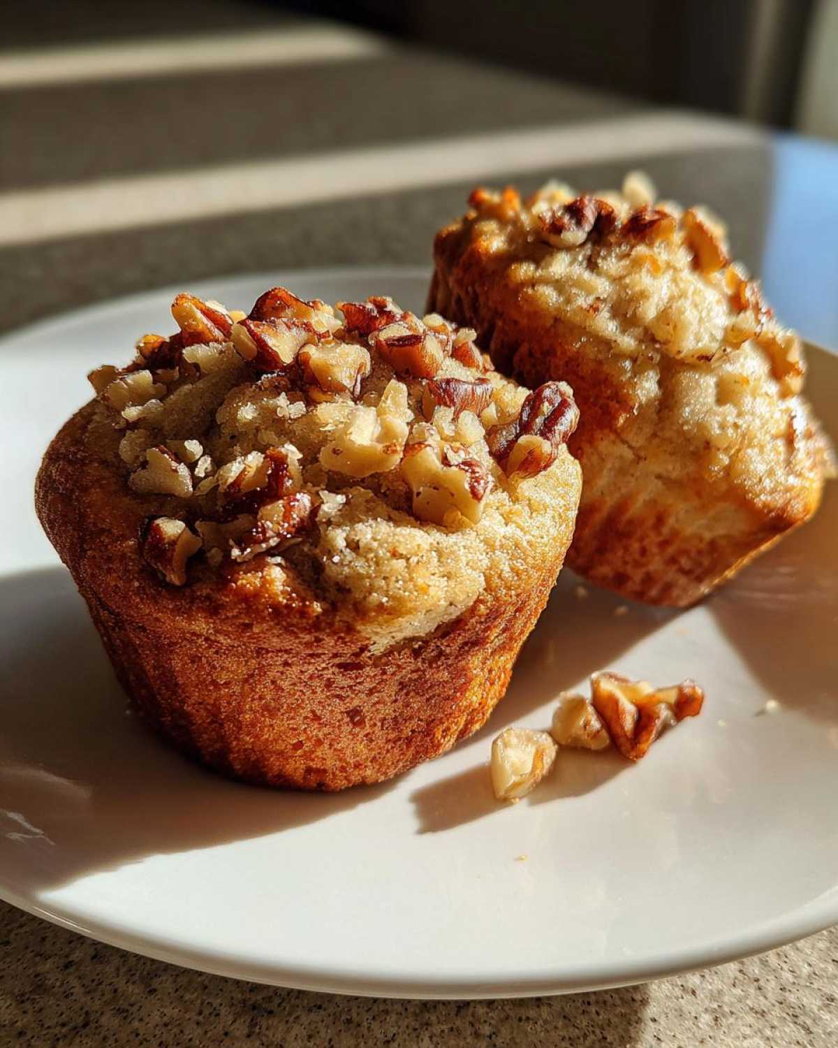 Banana walnut muffins - detail 1