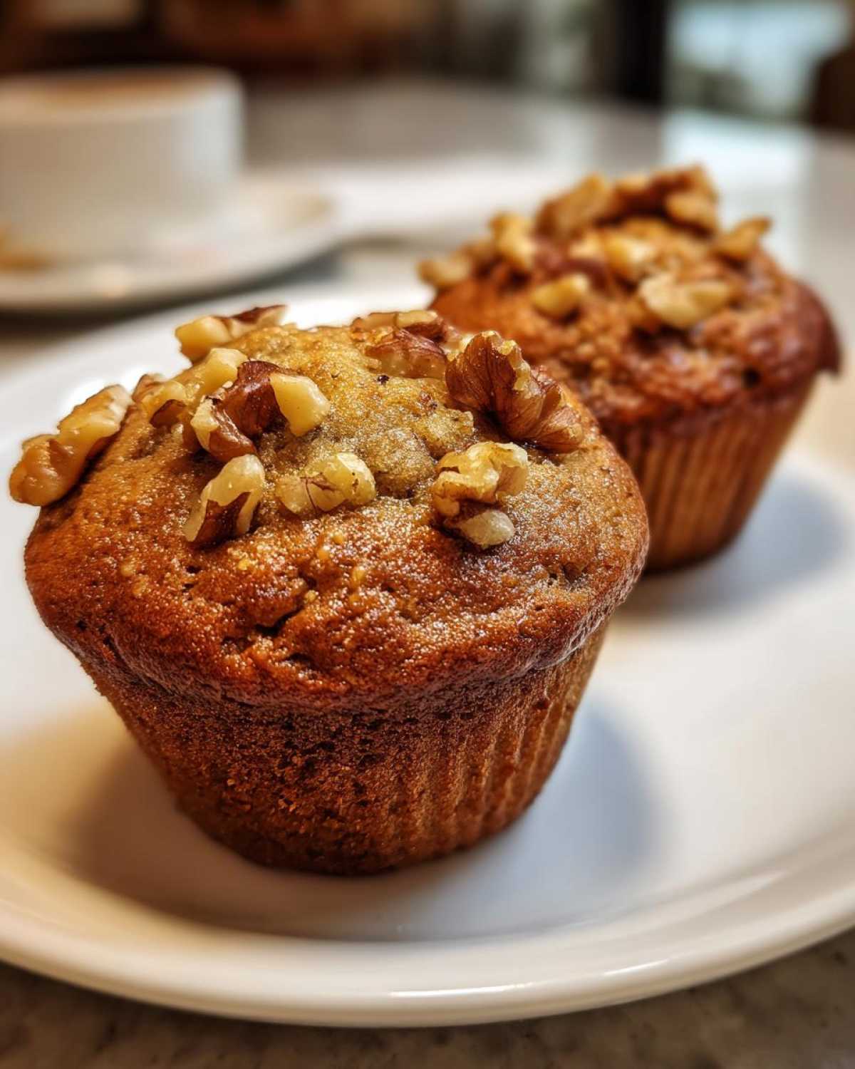 Banana walnut muffins - detail 2