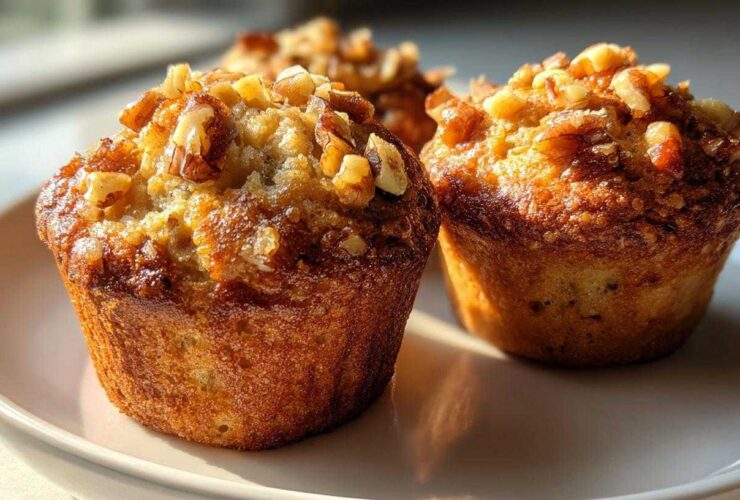 Banana walnut muffins
