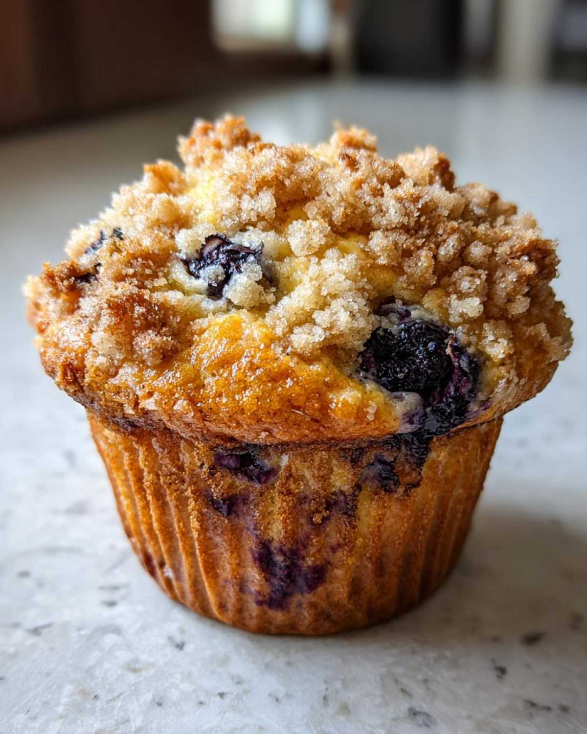 Blueberry streusel muffins - detail 3