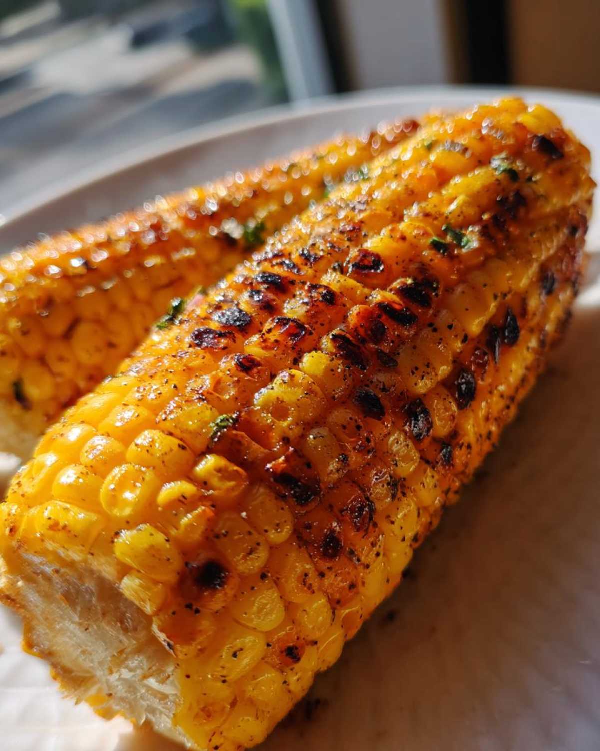 Charred Mexican street corn - detail 3