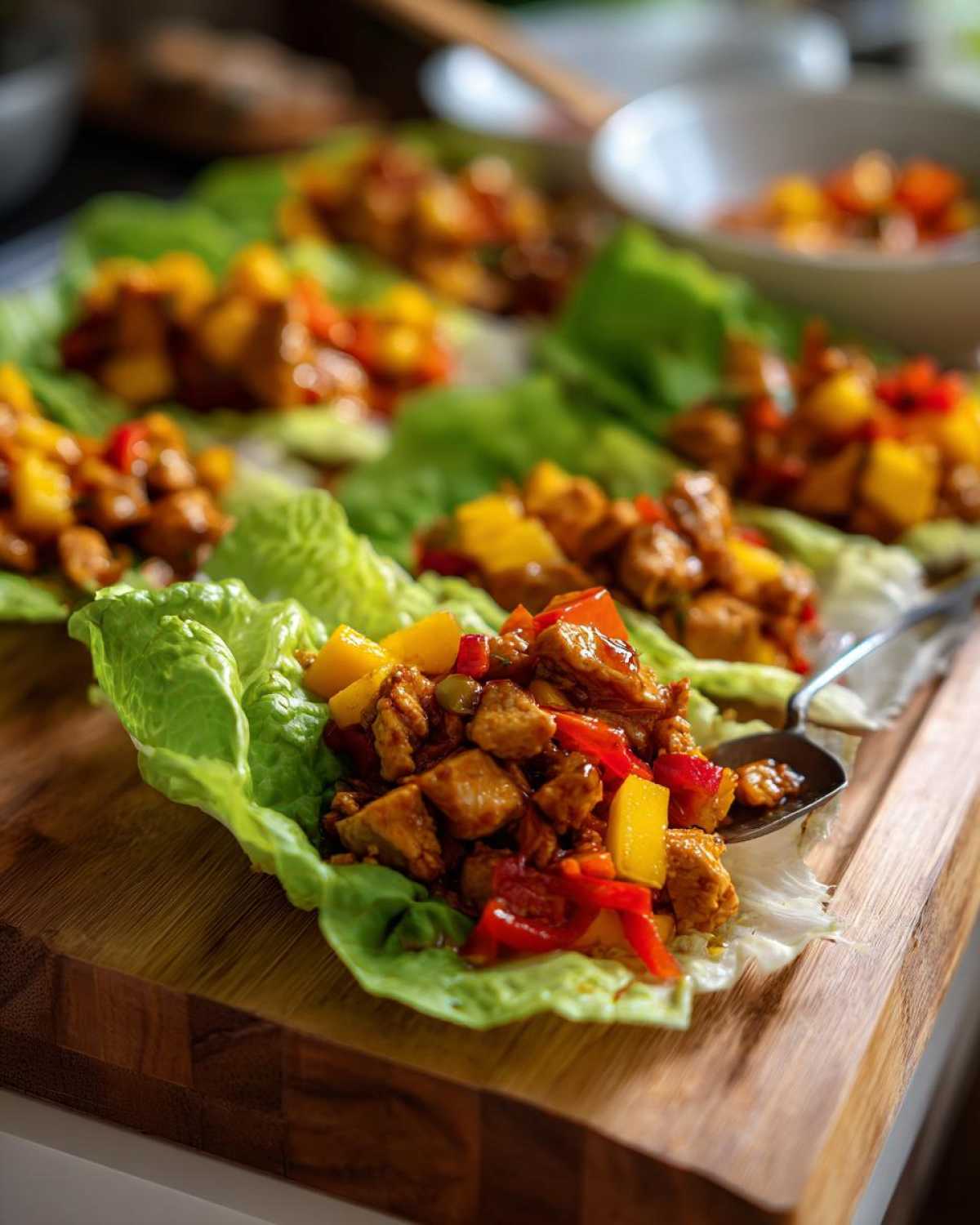 Chili Mango Chicken Lettuce Wraps - detail 1