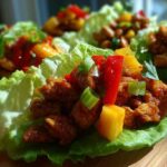 Chili Mango Chicken Lettuce Wraps