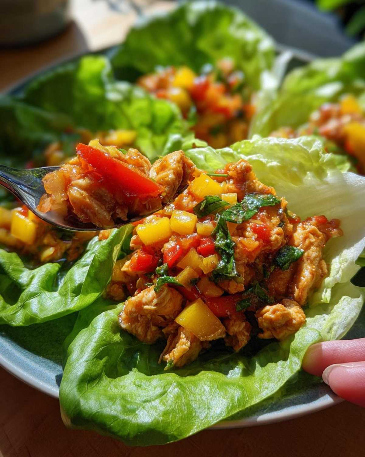 Chili Mango Chicken Lettuce Wraps - detail 3