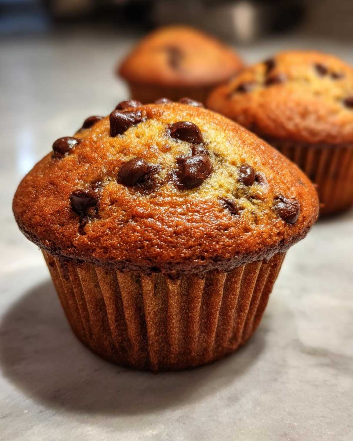 Chocolate chip banana muffins - detail 4