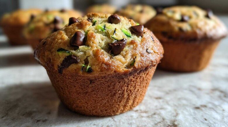 Chocolate chip zucchini muffins