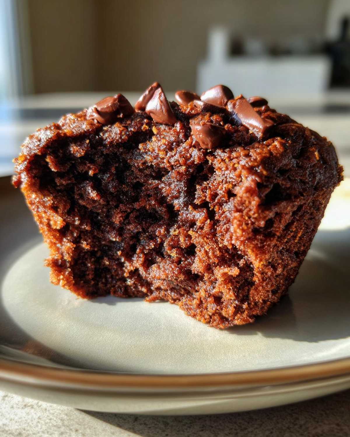 Chocolate protein muffins - detail 1