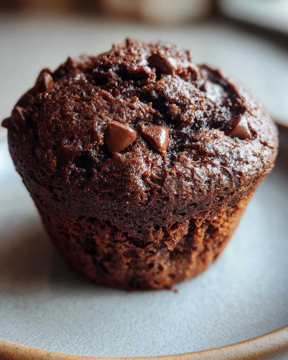 Chocolate protein muffins - detail 2
