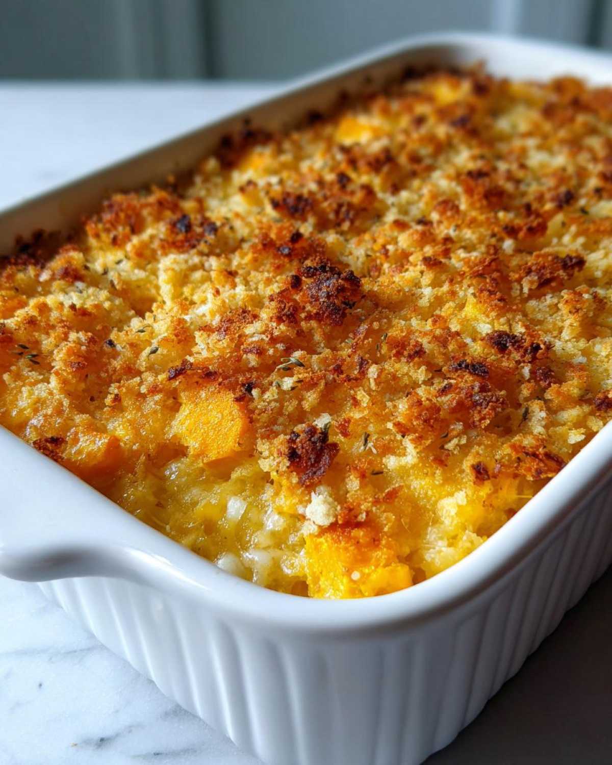 Corn and squash casserole - detail 1