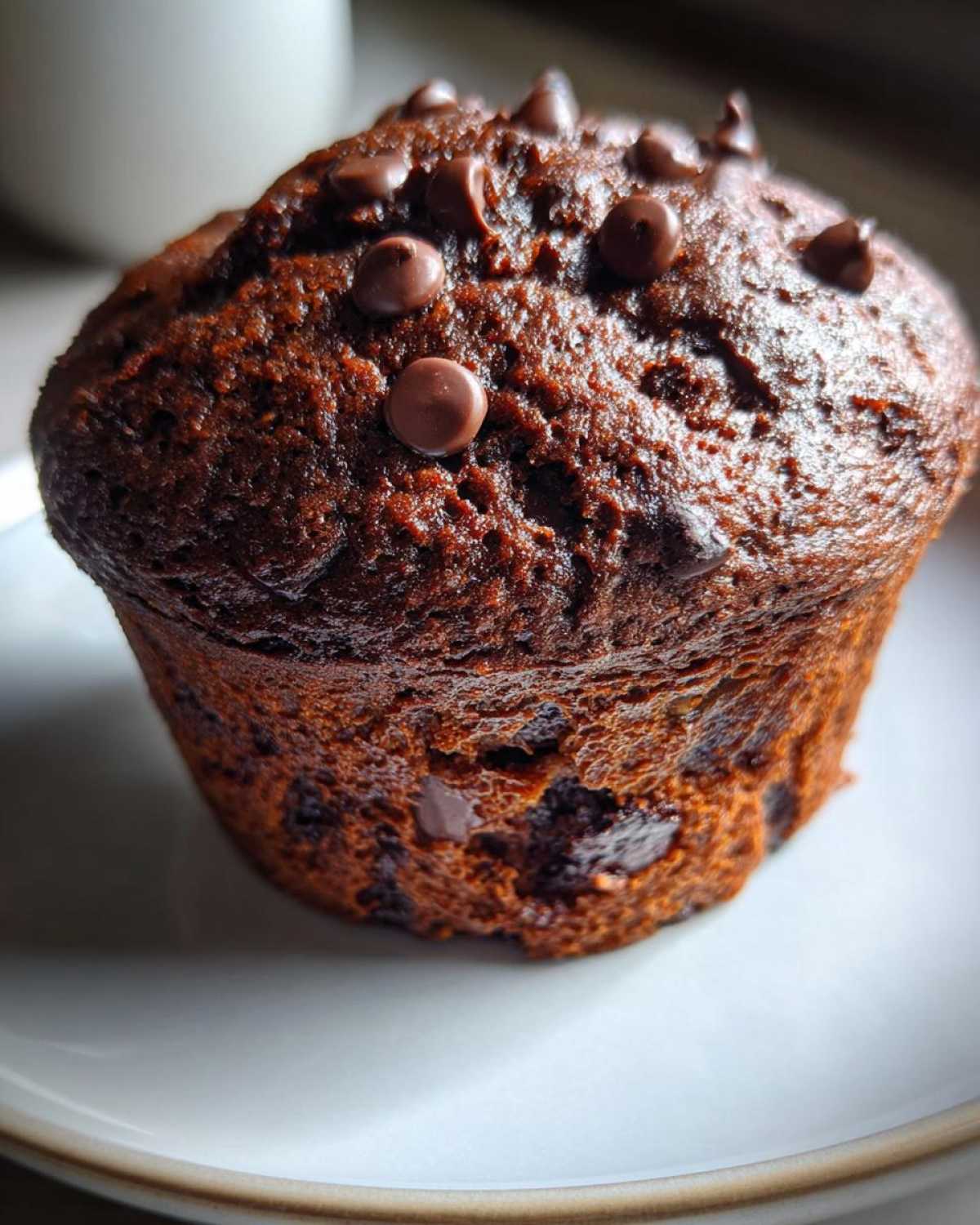 Double chocolate chip muffins - detail 1