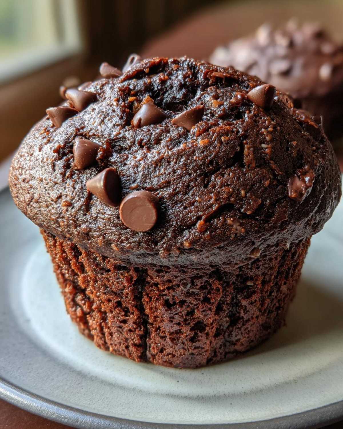 Double chocolate chip muffins - detail 2