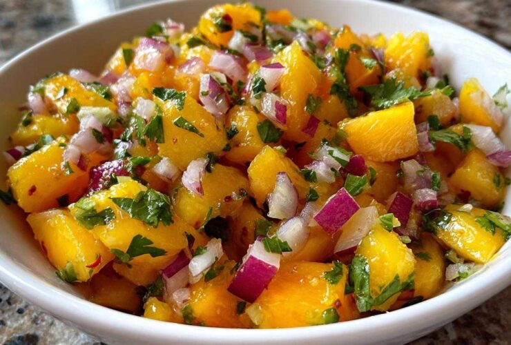 Fresh Peach Salsa for Chips or Grilling