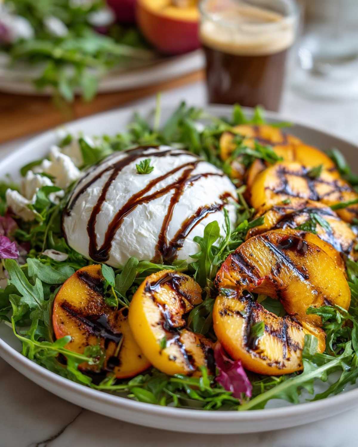 Grilled Peach & Burrata Salad - detail 2
