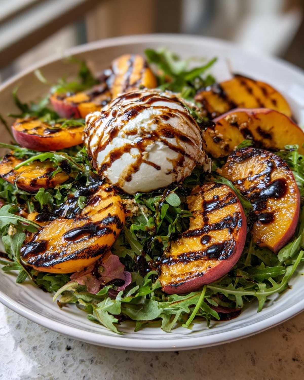 Grilled Peach & Burrata Salad - detail 3