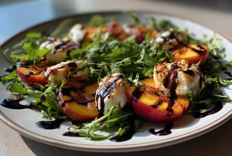 Grilled Peach & Burrata Salad