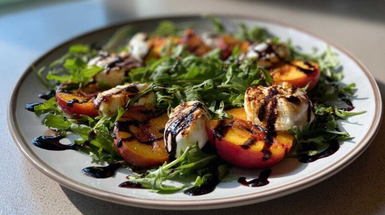 Grilled Peach & Burrata Salad