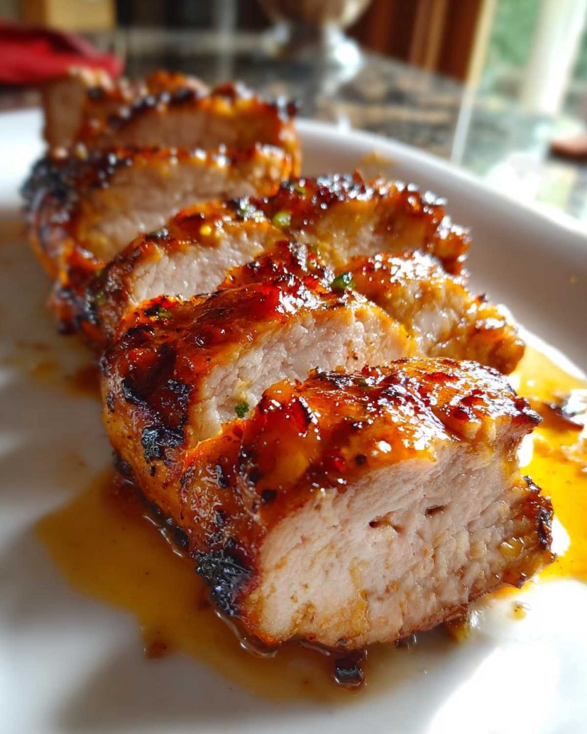 Grilled Pork Tenderloin with Spicy Peach Glaze - detail 2