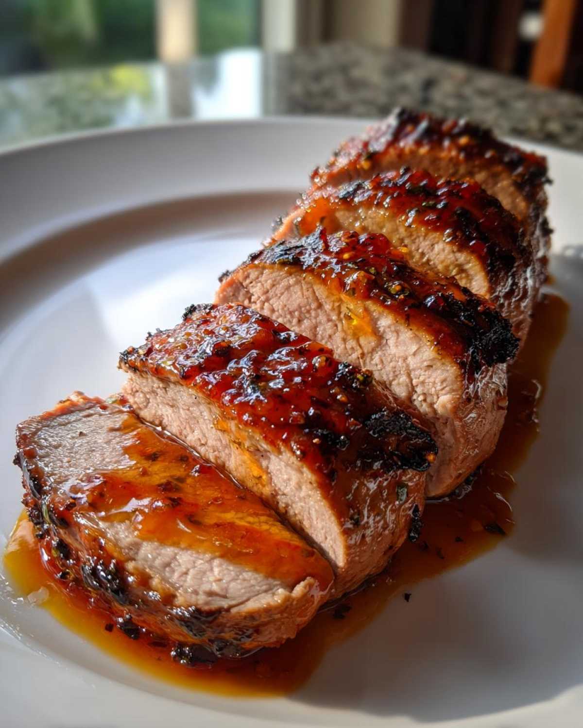 Grilled Pork Tenderloin with Spicy Peach Glaze - detail 3