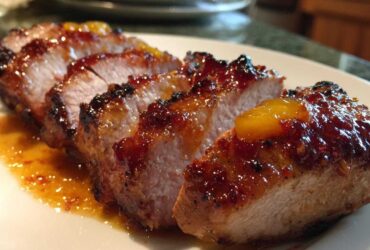 Grilled Pork Tenderloin with Spicy Peach Glaze