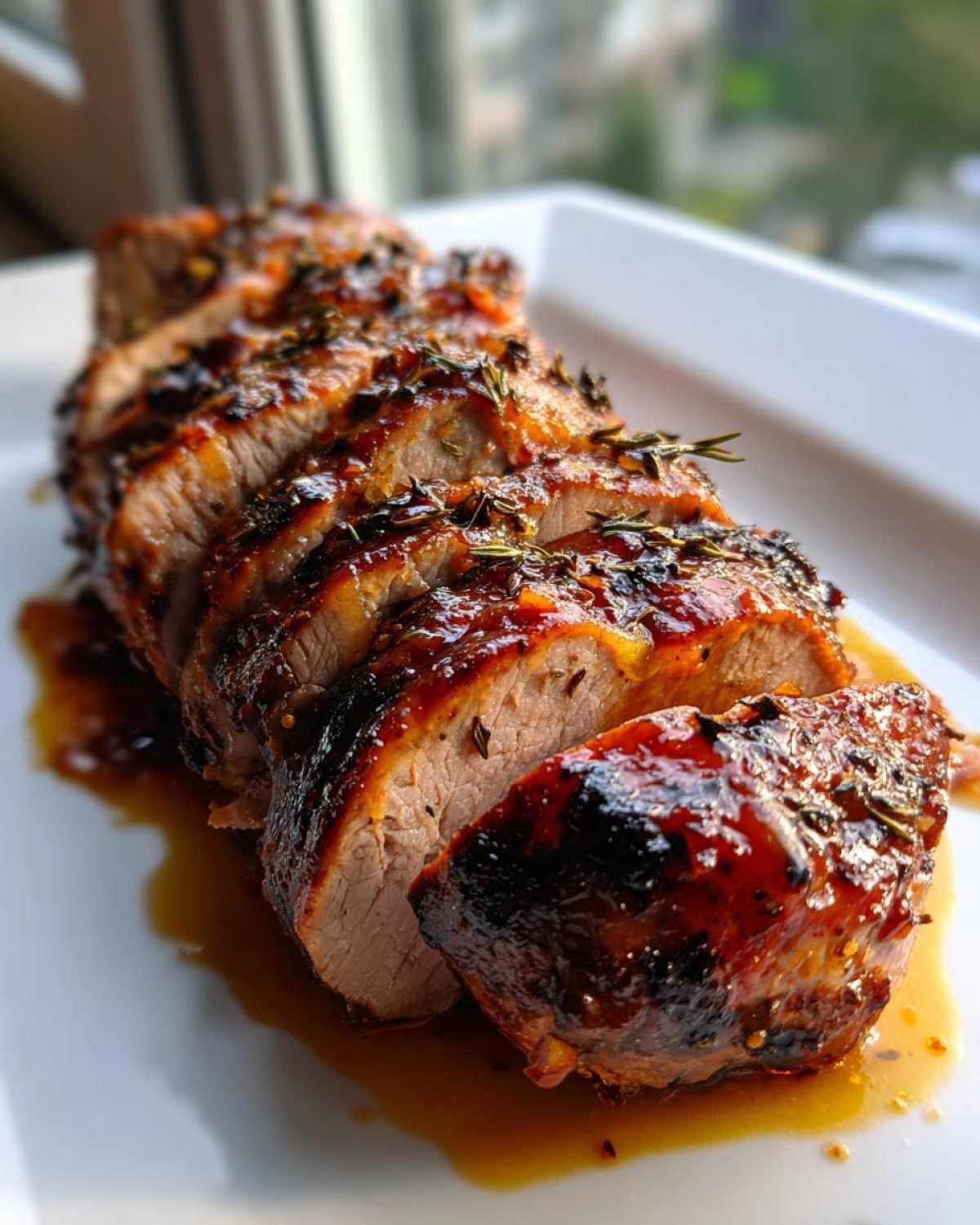 Grilled Pork Tenderloin with Spicy Peach Glaze - detail 4