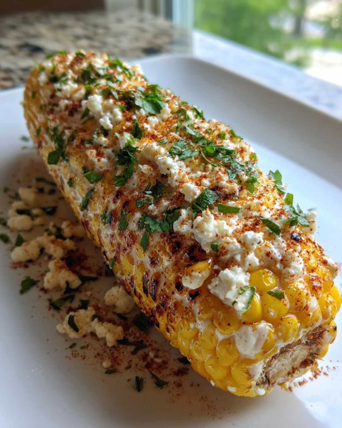 Grilled elote - detail 1