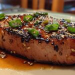 Grilled soy-ginger tuna steak