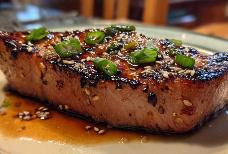 Grilled soy-ginger tuna steak