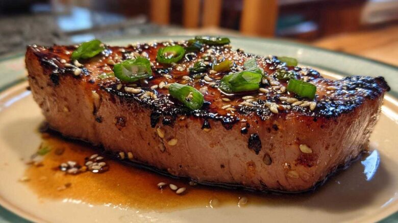 Grilled soy-ginger tuna steak