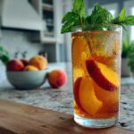 Homemade Fresh Peach Iced Tea