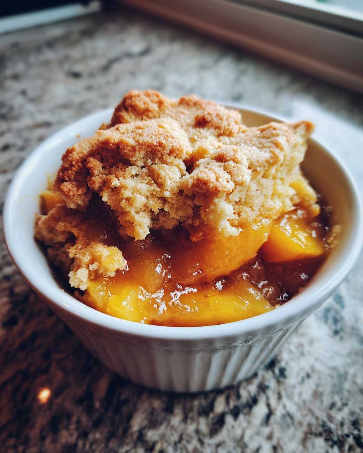 Homemade Peach Cobbler (with Fresh Peaches) - detail 3