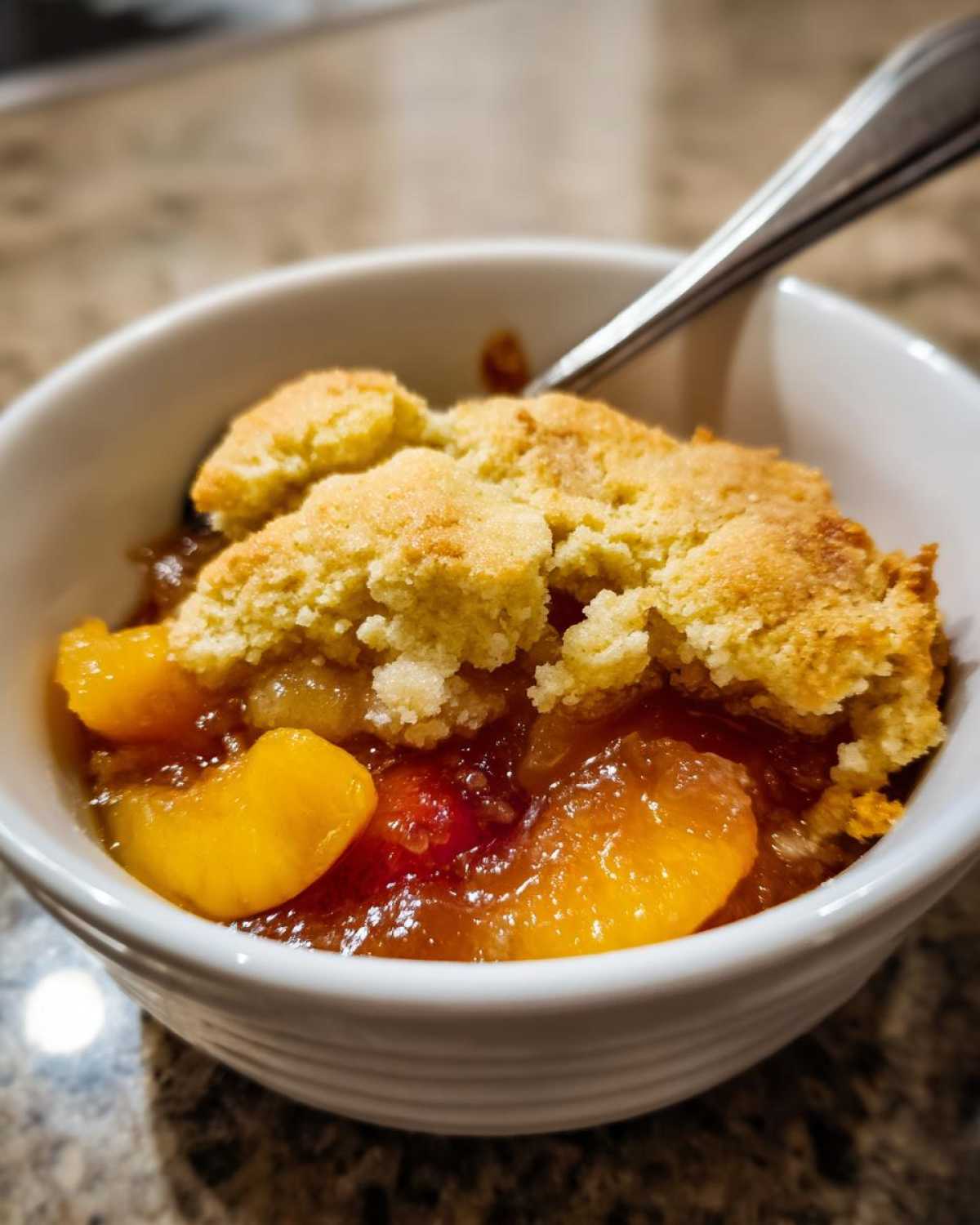 Homemade Peach Cobbler (with Fresh Peaches) - detail 4