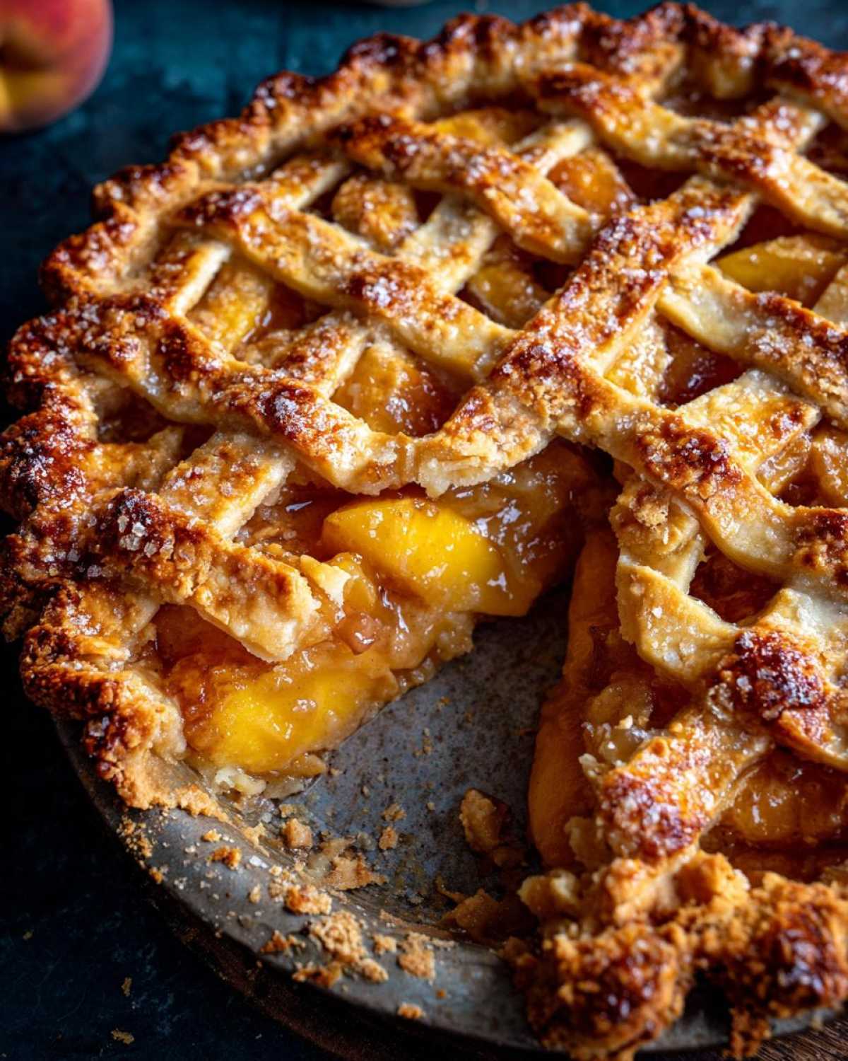 Homestyle Peach Cobbler with Lattice Crust - detail 2