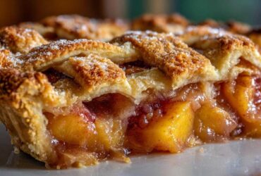 Homestyle Peach Cobbler with Lattice Crust
