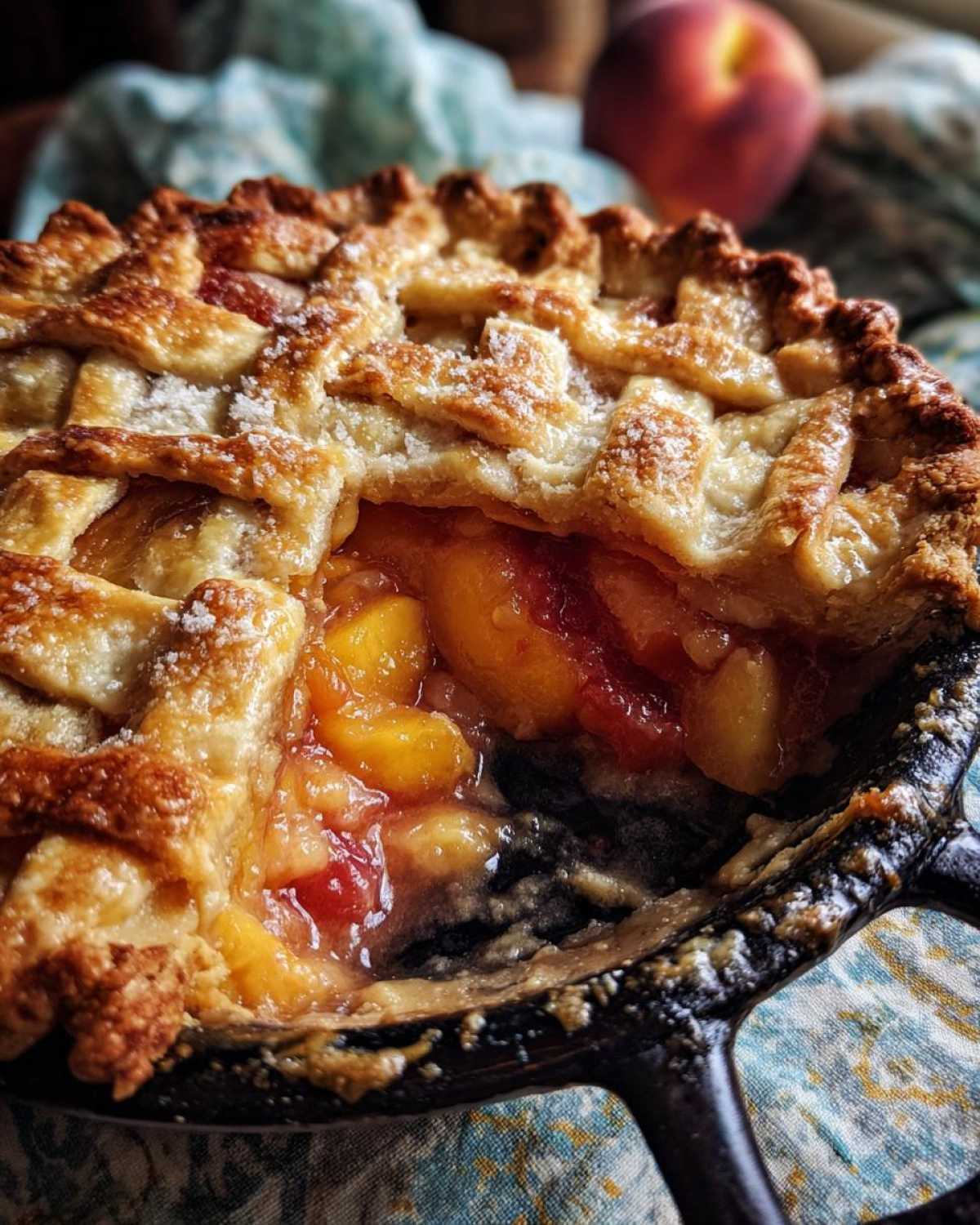 Homestyle Peach Cobbler with Lattice Crust - detail 4