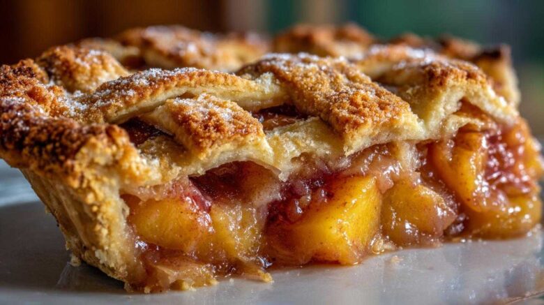 Homestyle Peach Cobbler with Lattice Crust
