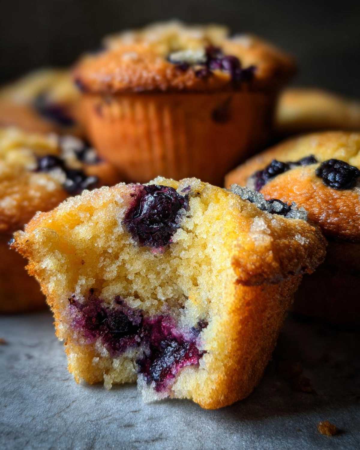 Lemon blueberry muffins - detail 1