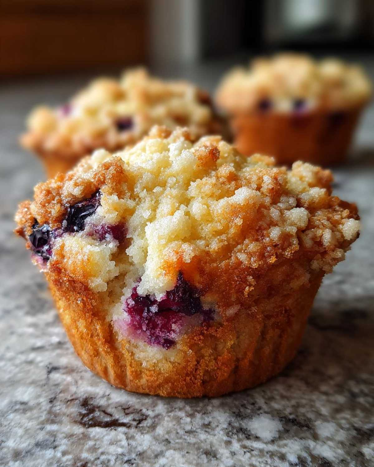 Lemon blueberry muffins - detail 2