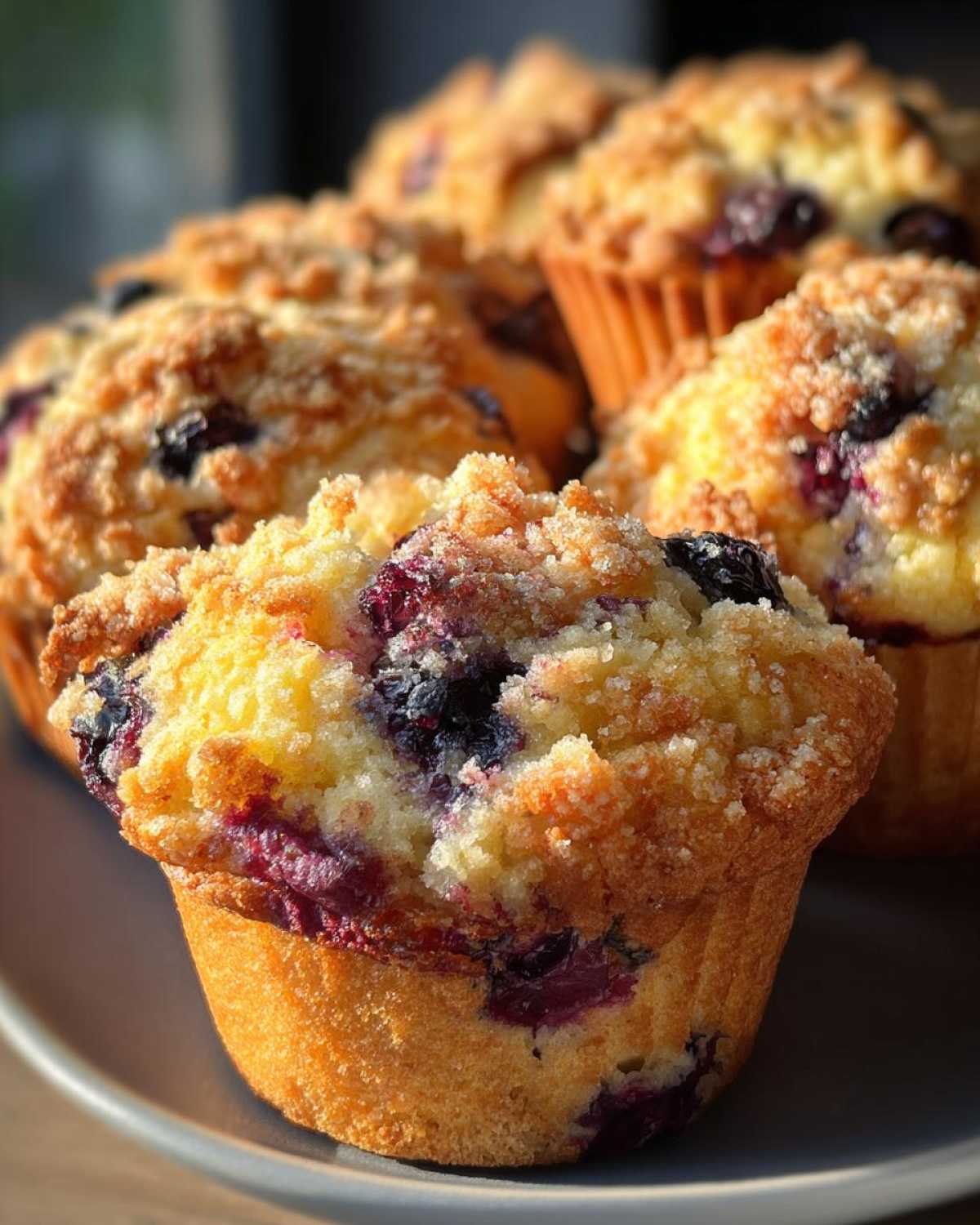 Lemon blueberry muffins - detail 3