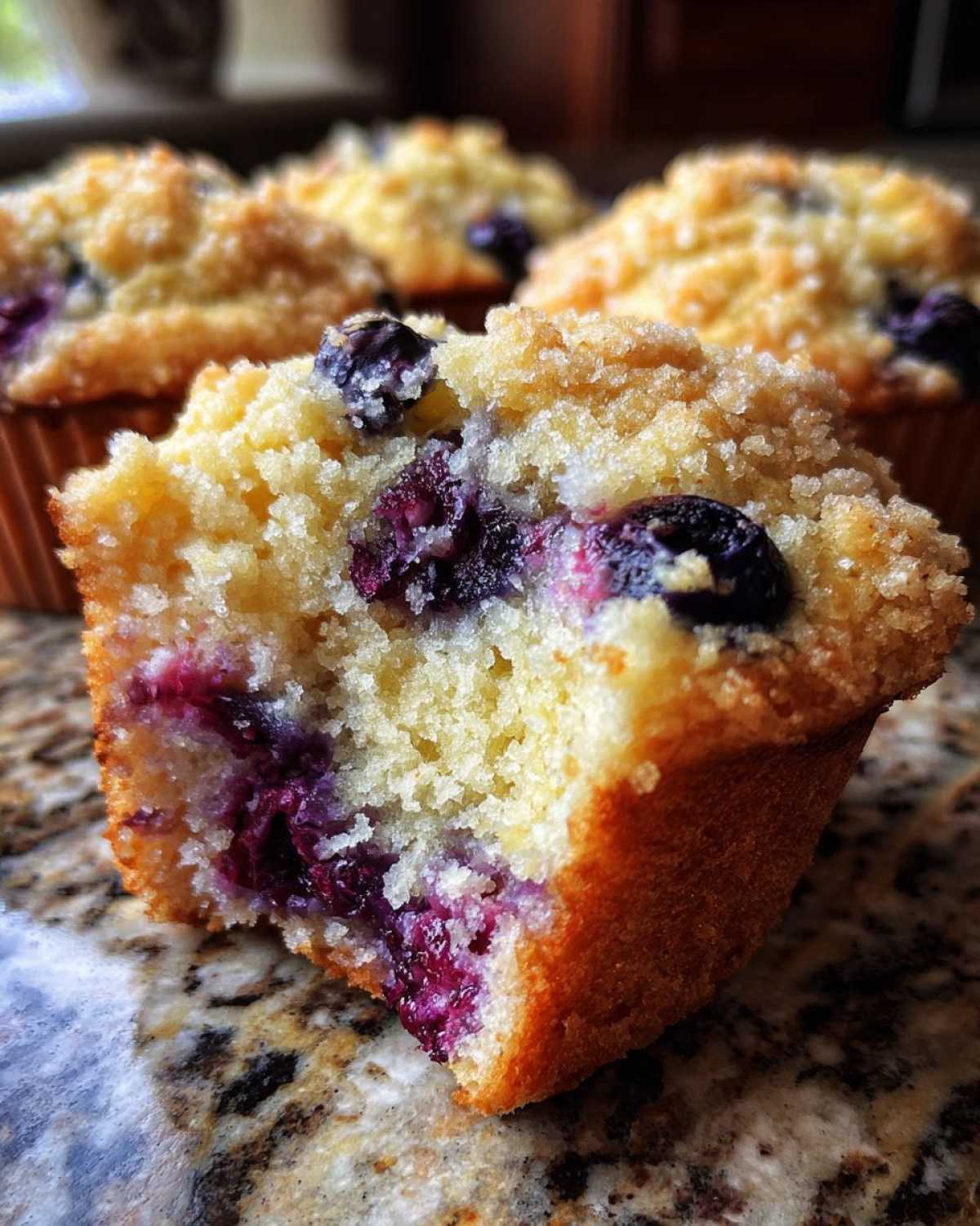 Lemon blueberry muffins - detail 4