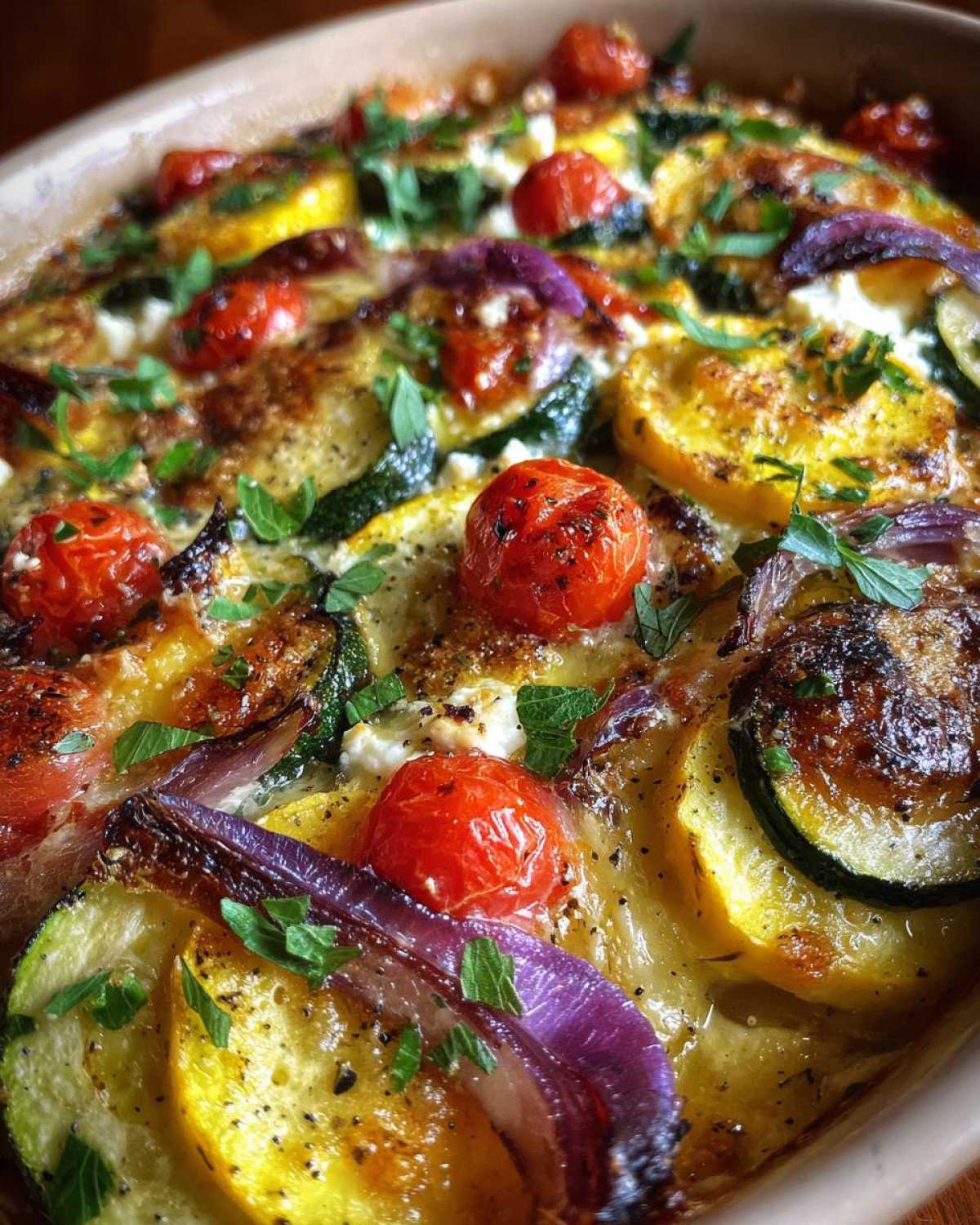 Mediterranean squash casserole - detail 1
