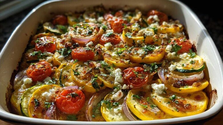 Mediterranean squash casserole