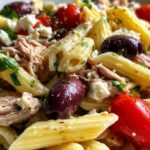 Mediterranean tuna pasta salad