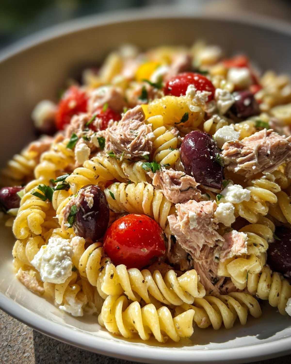 Mediterranean tuna pasta salad - detail 2