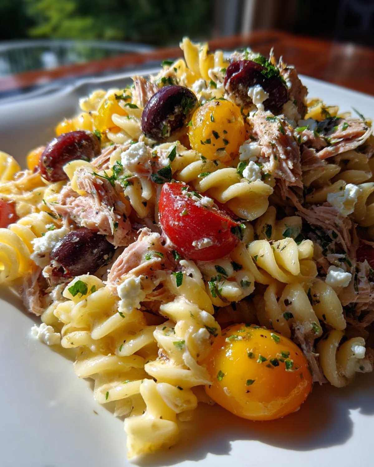 Mediterranean tuna pasta salad - detail 3